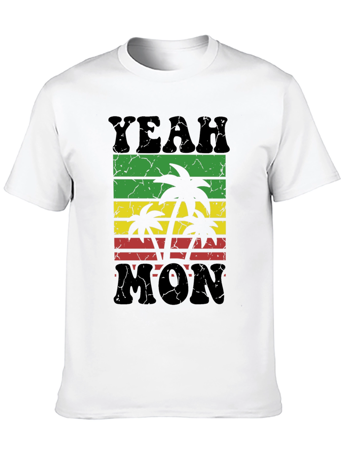 Camiseta Negra Yeah Mon Estilo Reggae