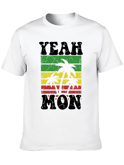 Camiseta Negra Yeah Mon Estilo Reggae