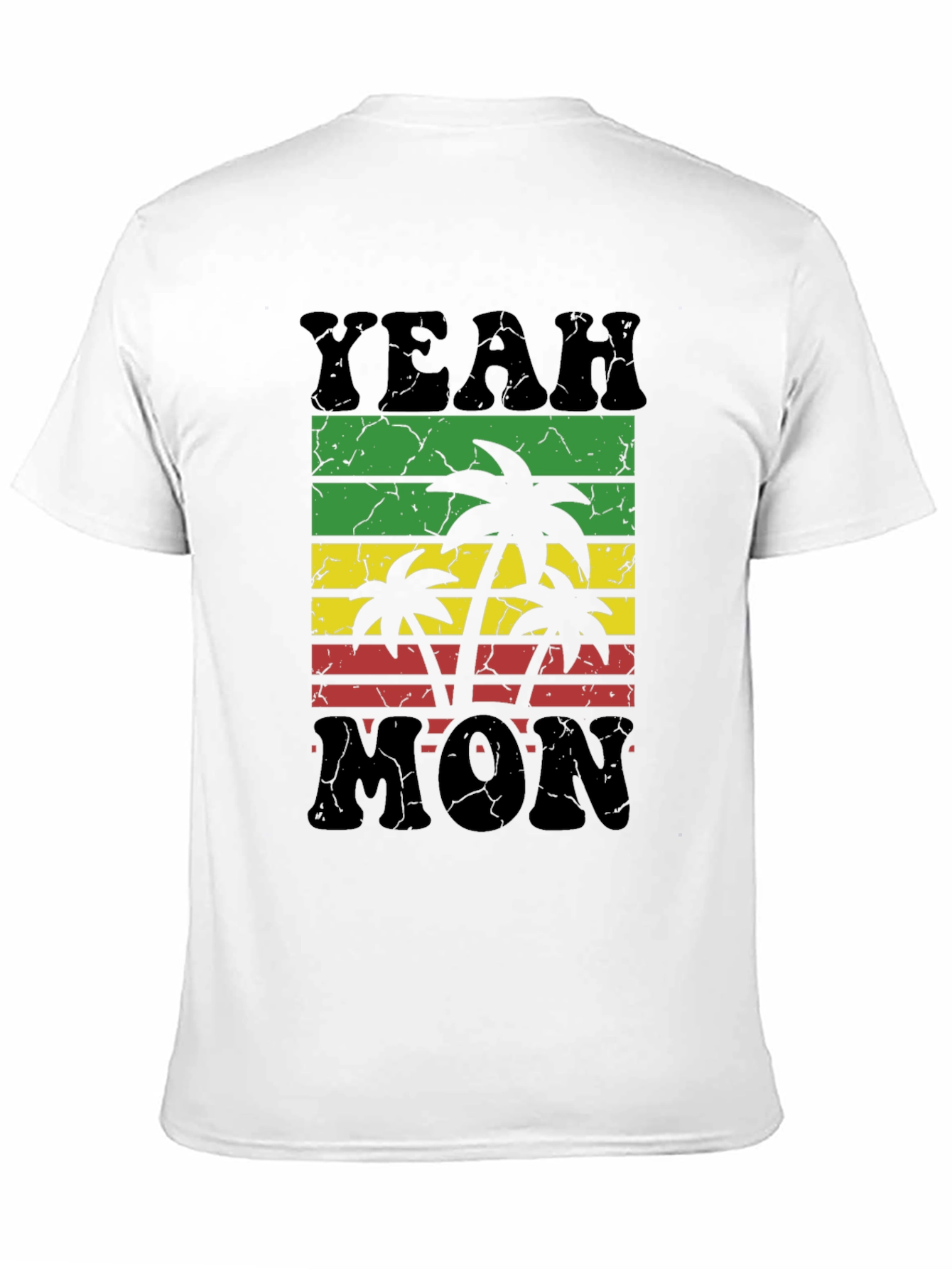 Camiseta Negra Yeah Mon Estilo Reggae