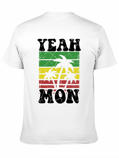 Camiseta Negra Yeah Mon Estilo Reggae