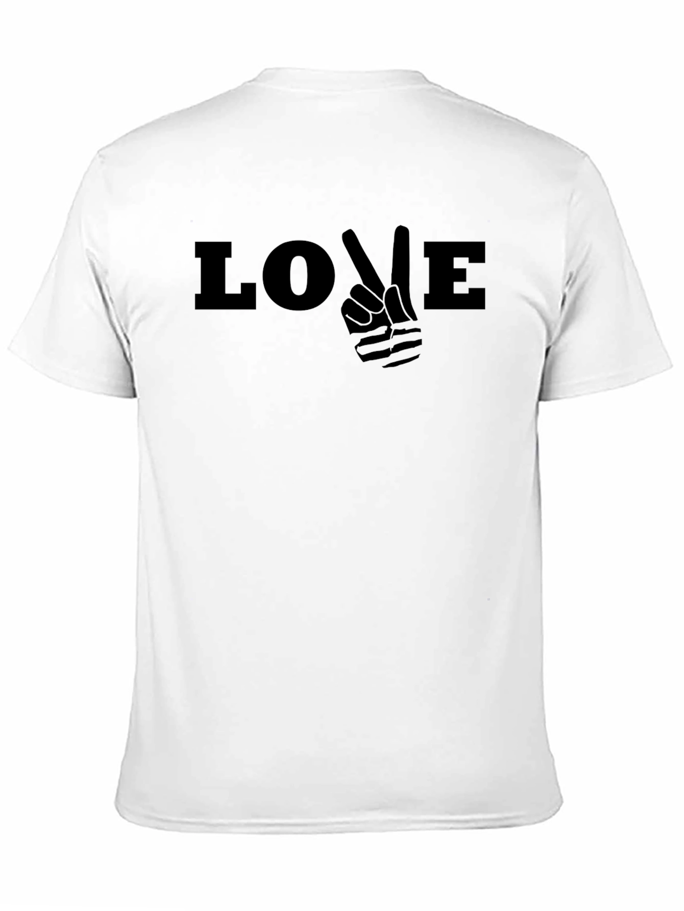 Camiseta Negra Love Peace Casual