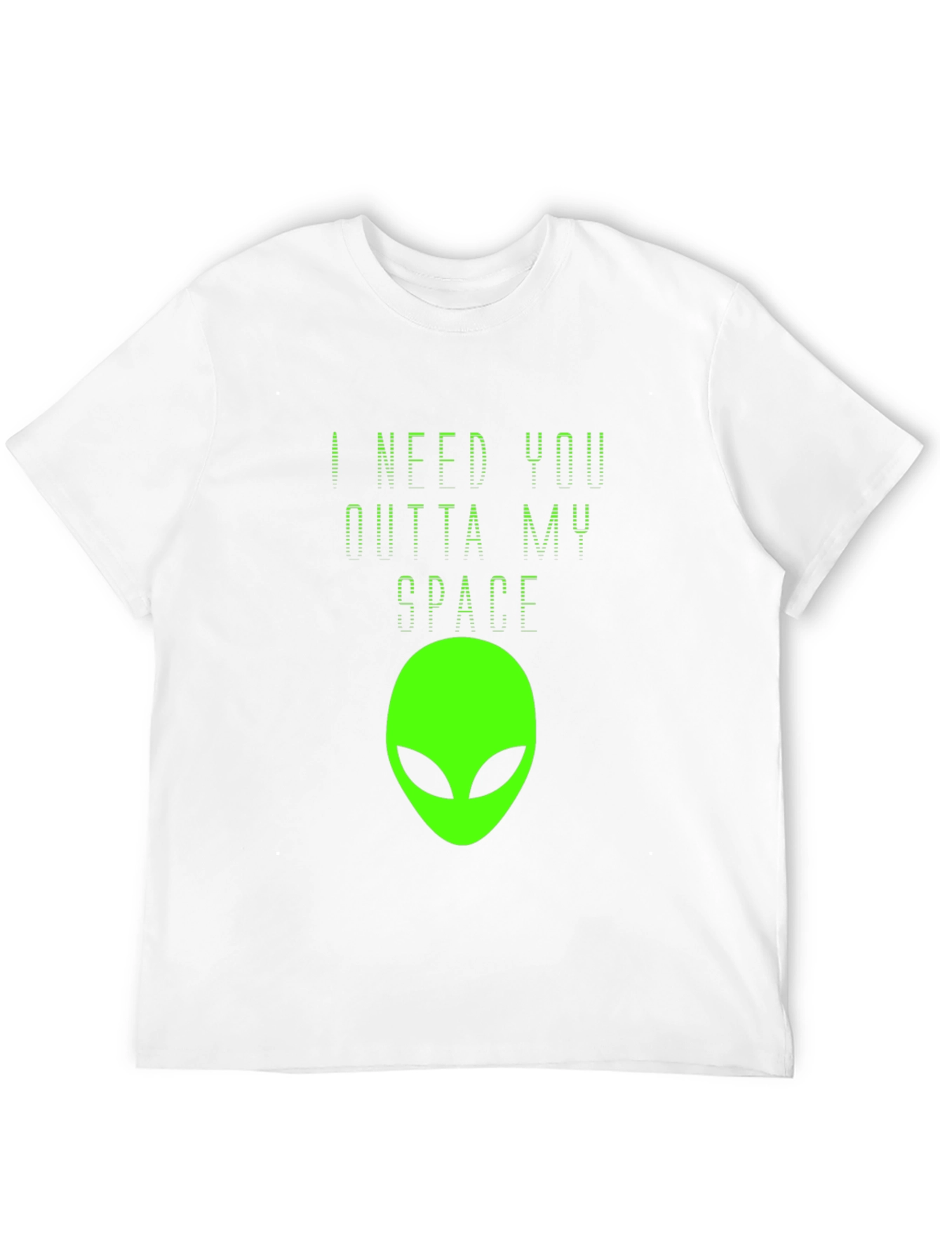Camiseta Negra Estampado Alienígena - ¡Fuera de Mi Espacio!