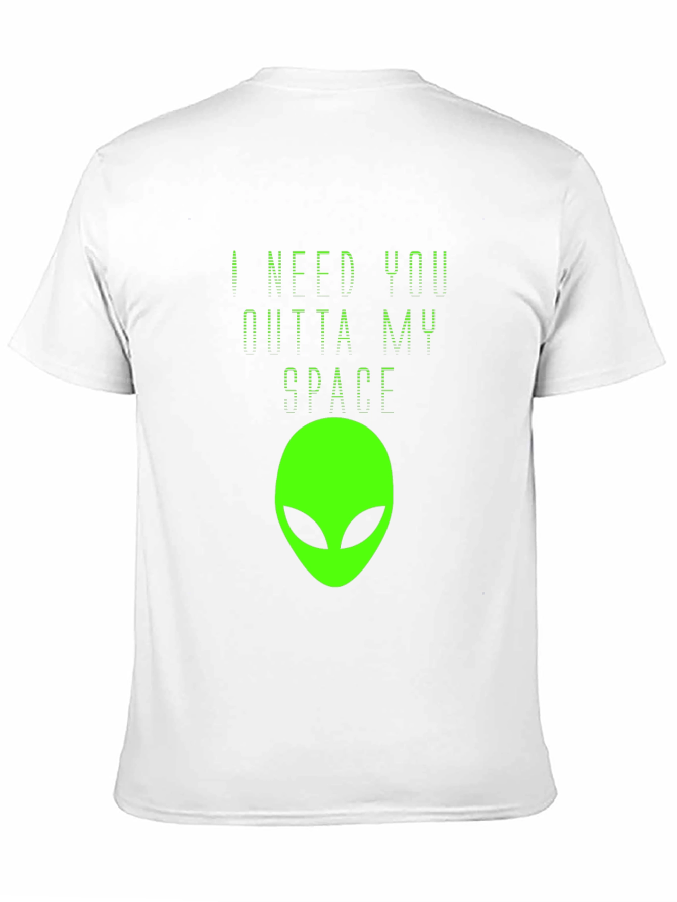 Camiseta Negra Estampado Alienígena - ¡Fuera de Mi Espacio!