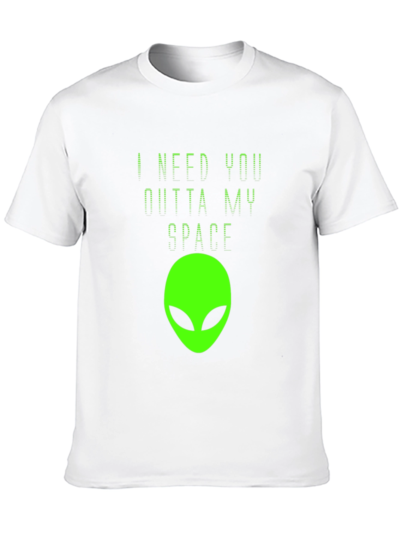 Camiseta Negra Estampado Alienígena - ¡Fuera de Mi Espacio!