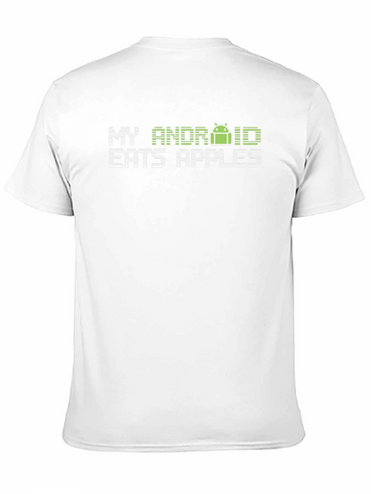 Camiseta Negra My Android Eats Apples