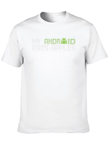 Camiseta Negra My Android Eats Apples