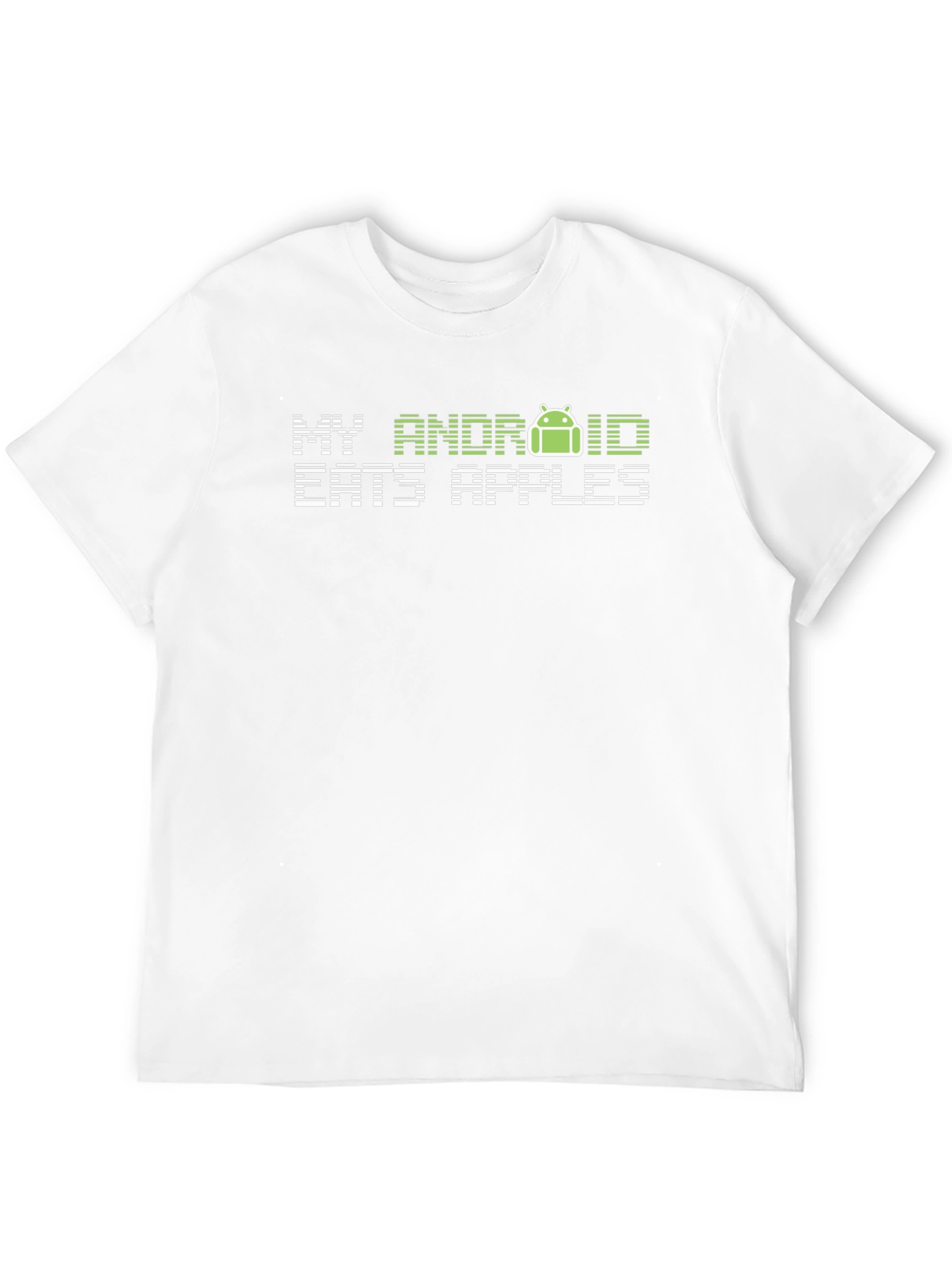 Camiseta Negra My Android Eats Apples