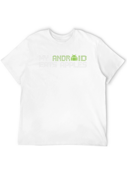 Camiseta Negra My Android Eats Apples