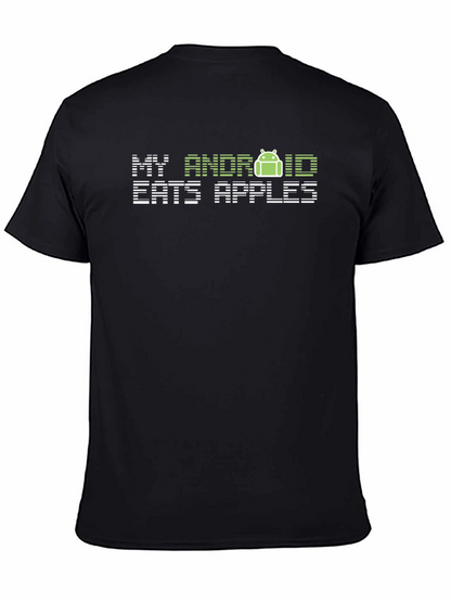 Camiseta Negra My Android Eats Apples