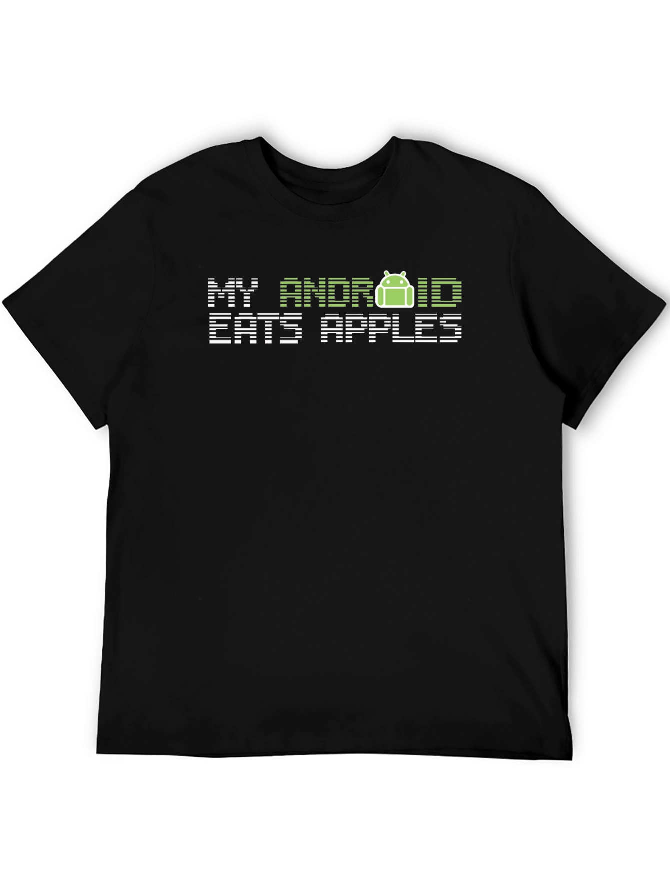 Camiseta Negra My Android Eats Apples