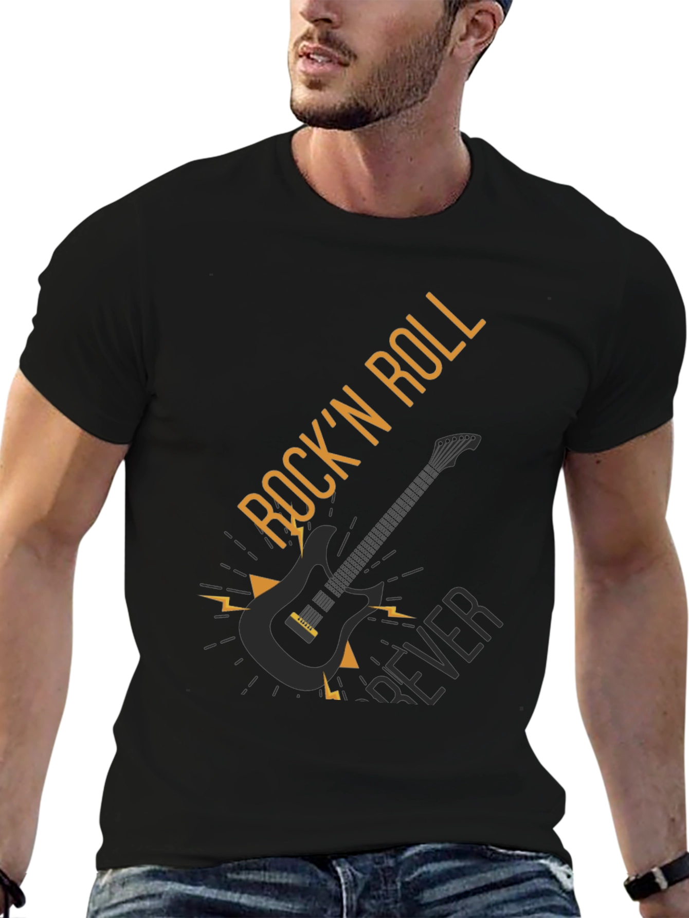 Camiseta Negra Rock n Roll Forever
