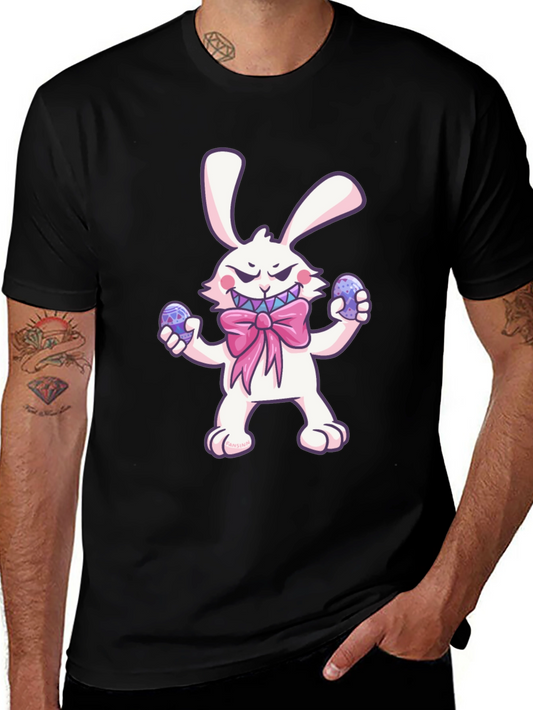 Camiseta Negra Conejo Malvado de Pascua