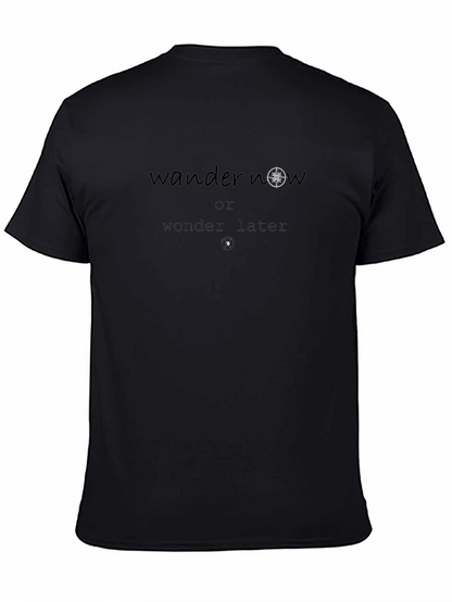 Camiseta Negra Wander Now or Wonder Later