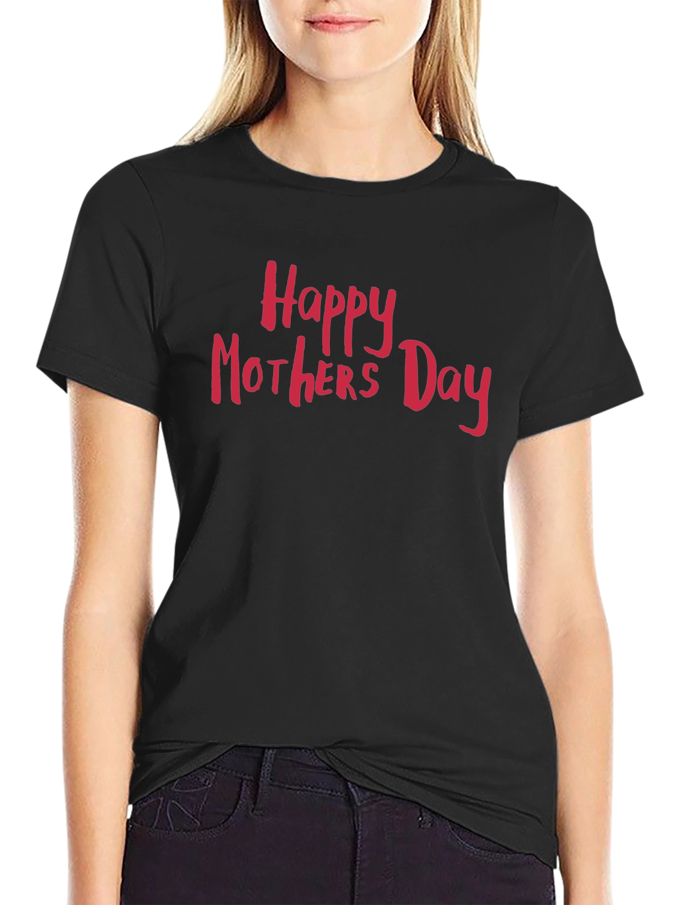 Camiseta Negra Feliz Día de la Madre