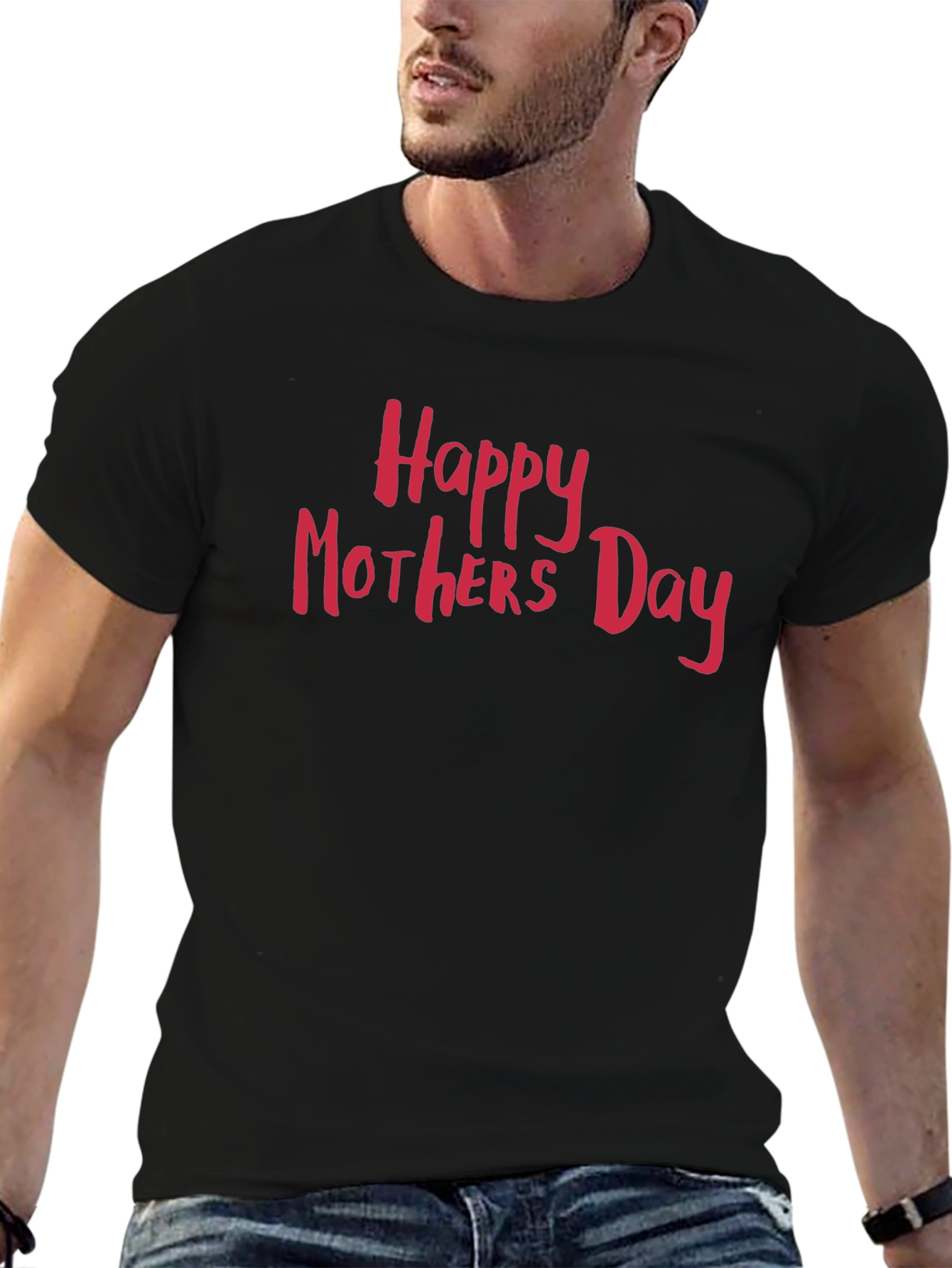 Camiseta Negra Feliz Día de la Madre