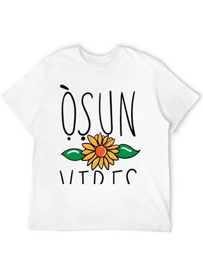 Camiseta Negra con Diseño Floral - Moda Casual