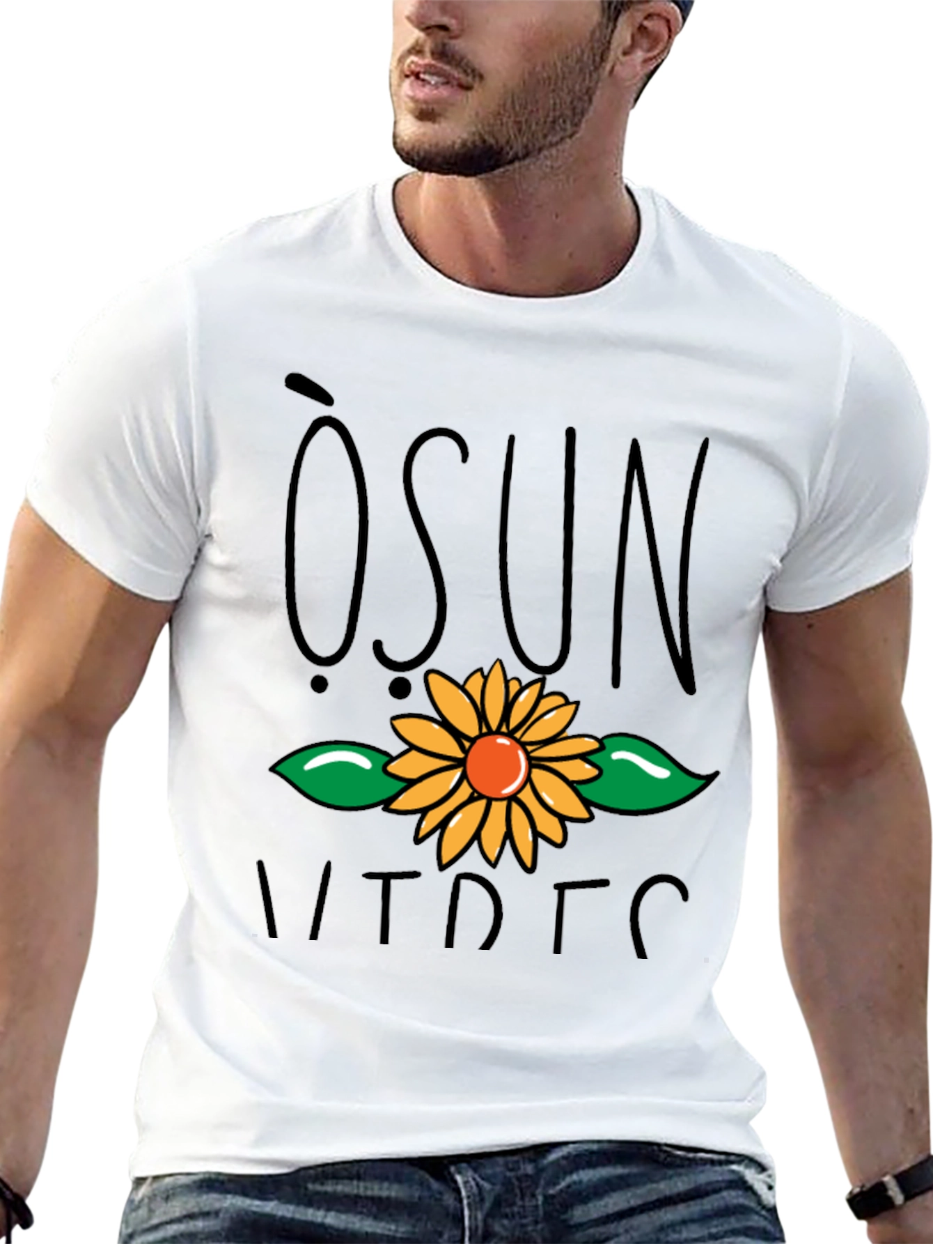 Camiseta Negra con Diseño Floral - Moda Casual