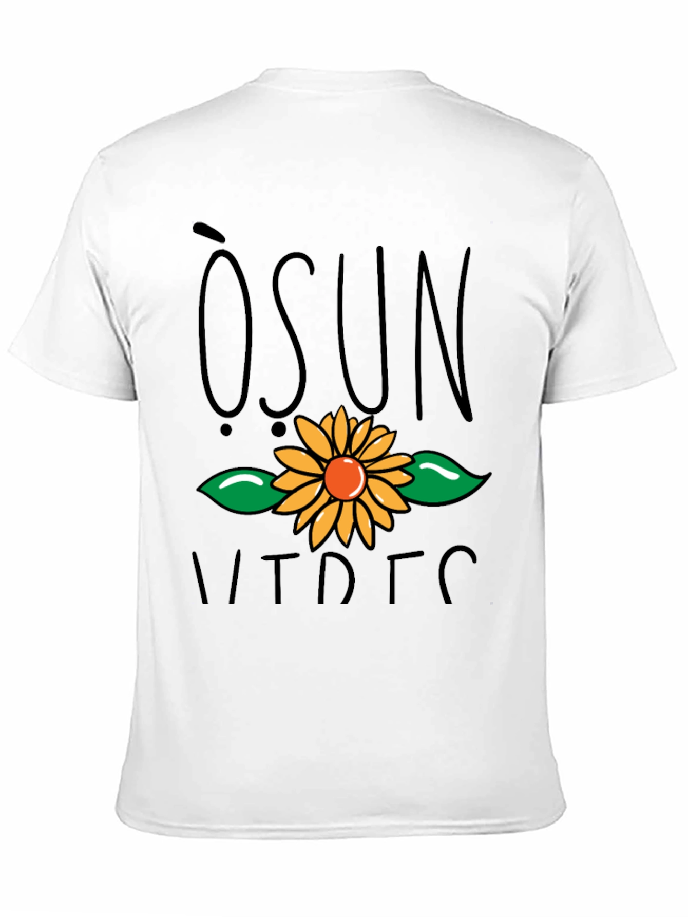 Camiseta Negra con Diseño Floral - Moda Casual