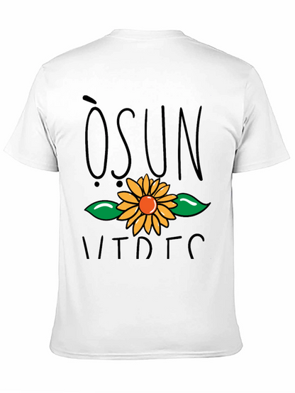 Camiseta Negra con Diseño Floral - Moda Casual
