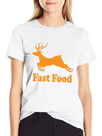 Camiseta Hombre Negra - Ciervo Fast Food