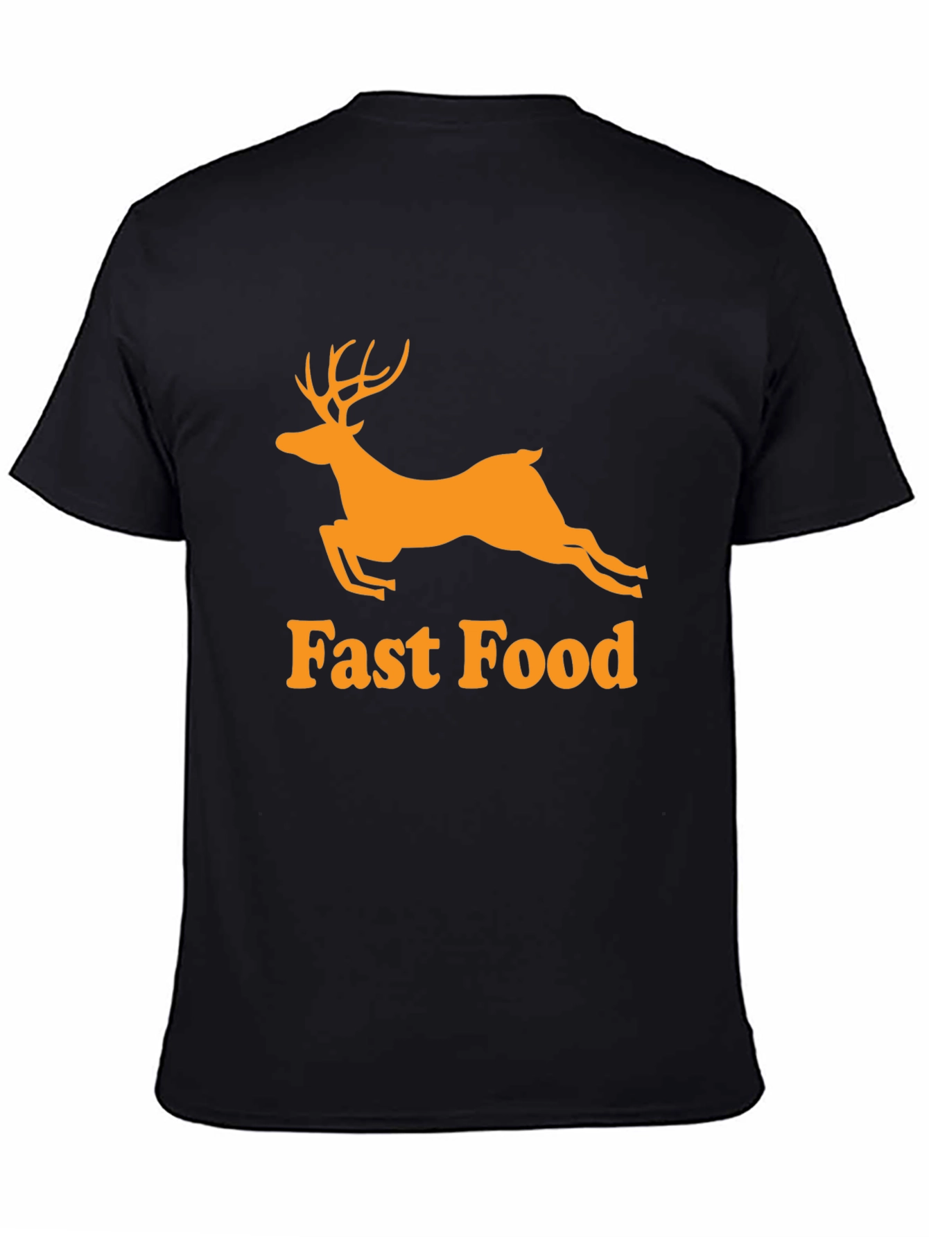 Camiseta Hombre Negra - Ciervo Fast Food