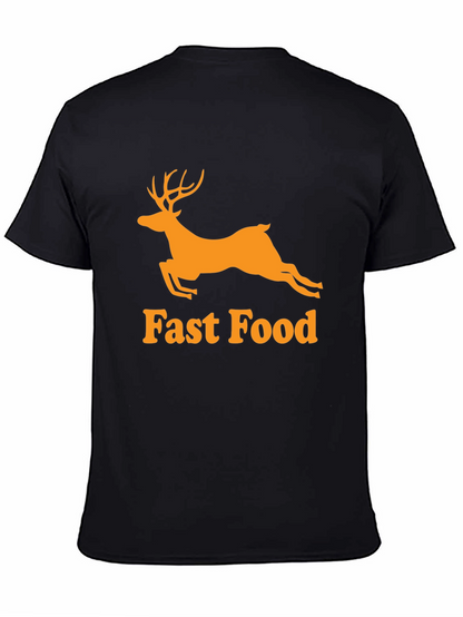 Camiseta Hombre Negra - Ciervo Fast Food