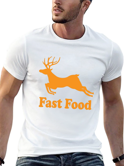 Camiseta Hombre Negra - Ciervo Fast Food