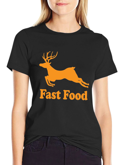 Camiseta Hombre Negra - Ciervo Fast Food