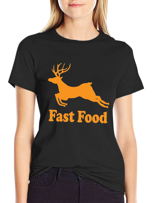 Camiseta Hombre Negra - Ciervo Fast Food