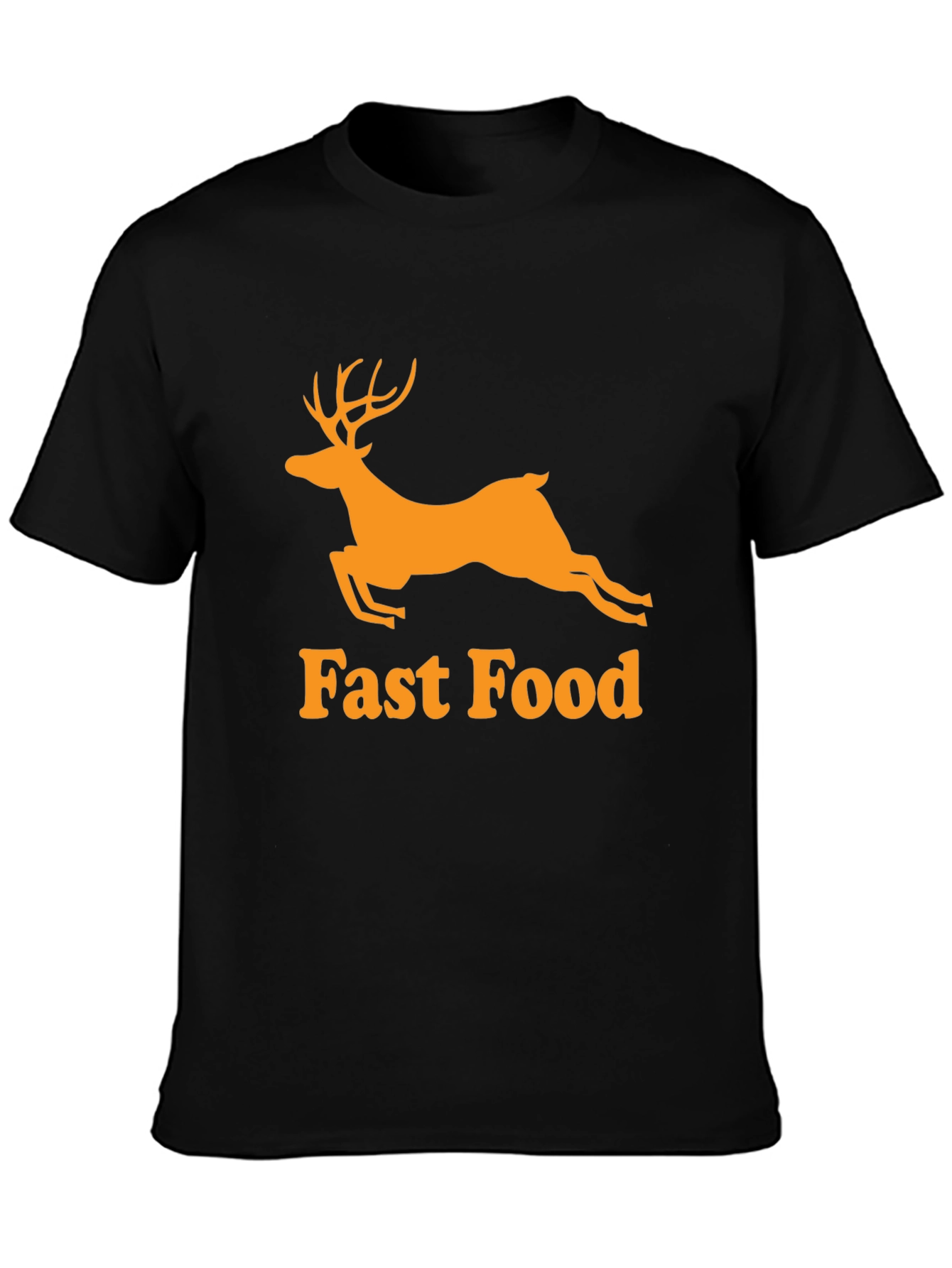 Camiseta Hombre Negra - Ciervo Fast Food