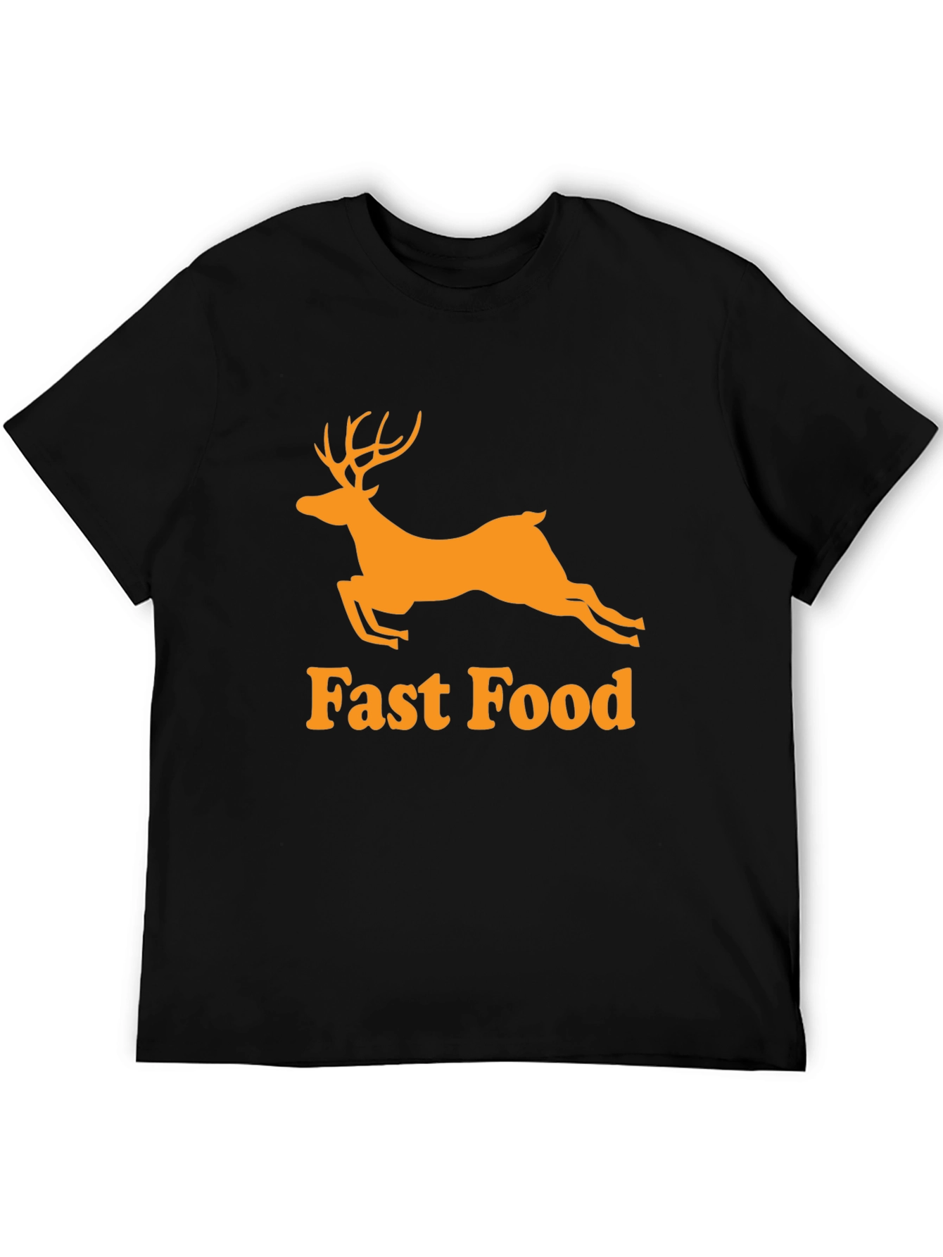 Camiseta Hombre Negra - Ciervo Fast Food