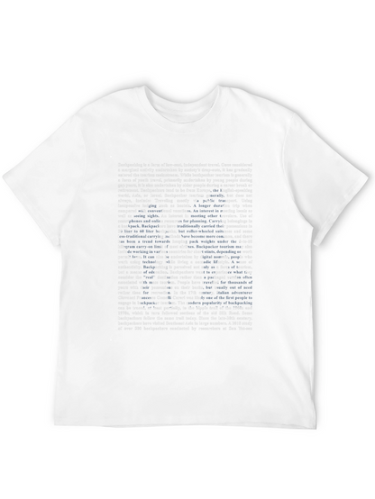 Camiseta Negra con Texto sobre Mochileros