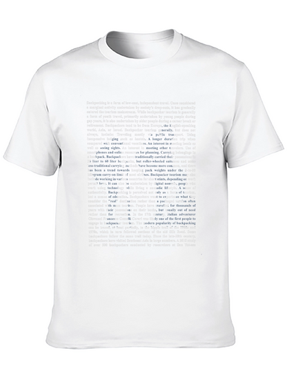 Camiseta Negra con Texto sobre Mochileros