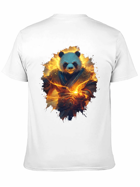 Camiseta Negra con Panda Guerrero