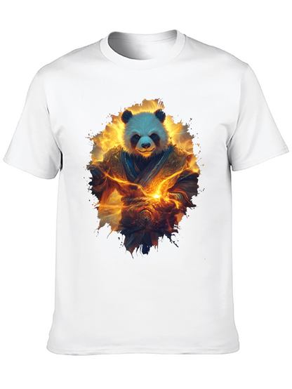 Camiseta Negra con Panda Guerrero