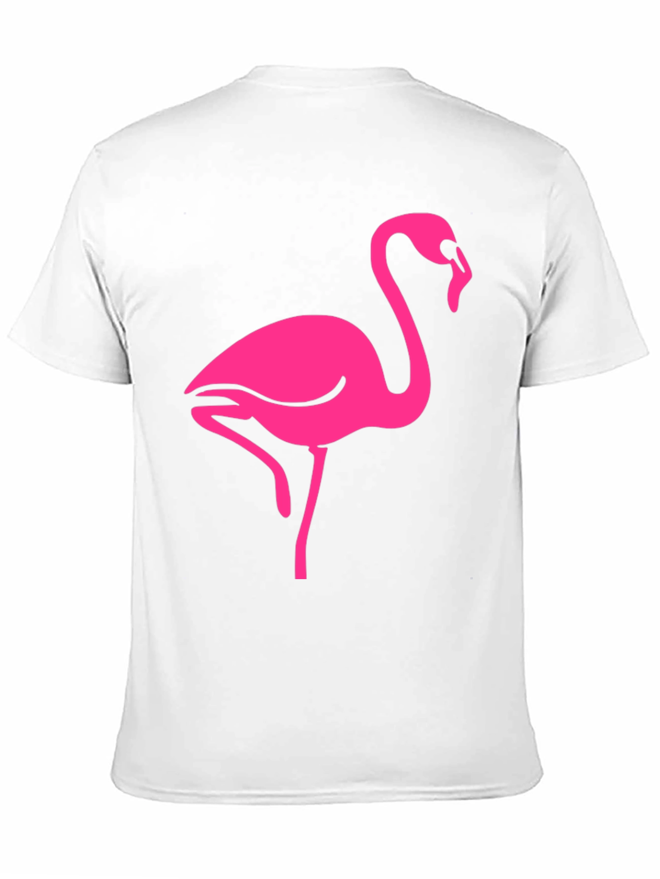 Camiseta Negra con Flamenco Rosa