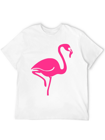 Camiseta Negra con Flamenco Rosa