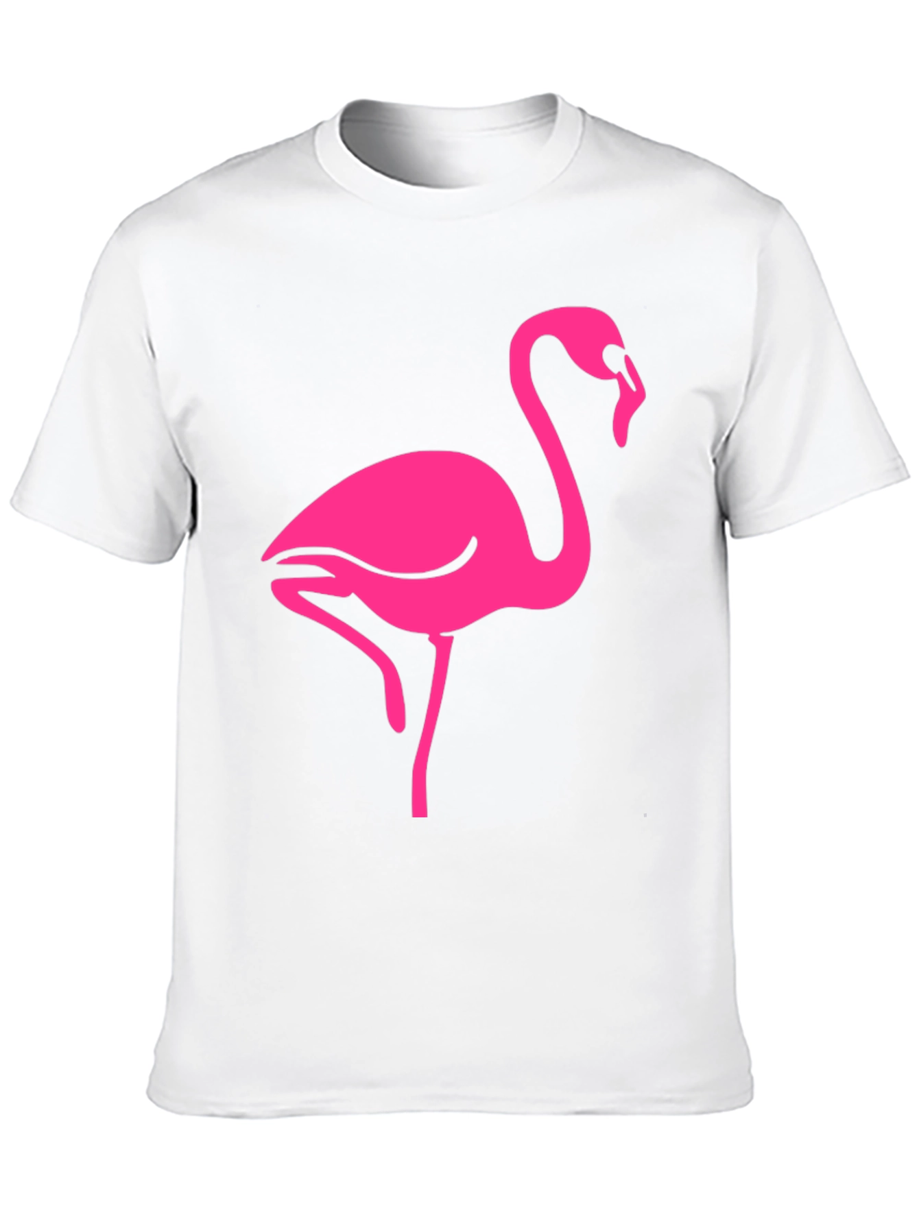 Camiseta Negra con Flamenco Rosa