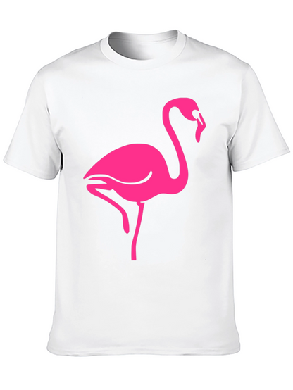 Camiseta Negra con Flamenco Rosa