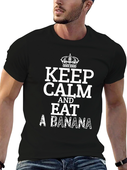Camiseta Negra Keep Calm and Eat a Banana