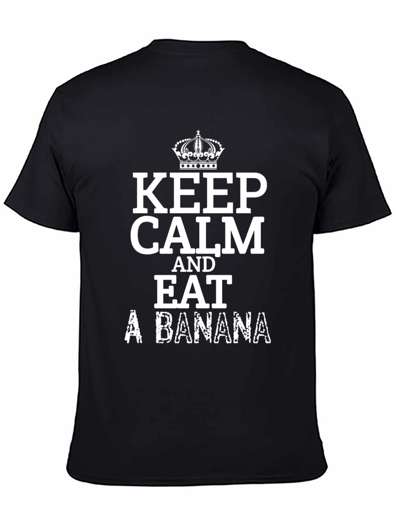 Camiseta Negra Keep Calm and Eat a Banana
