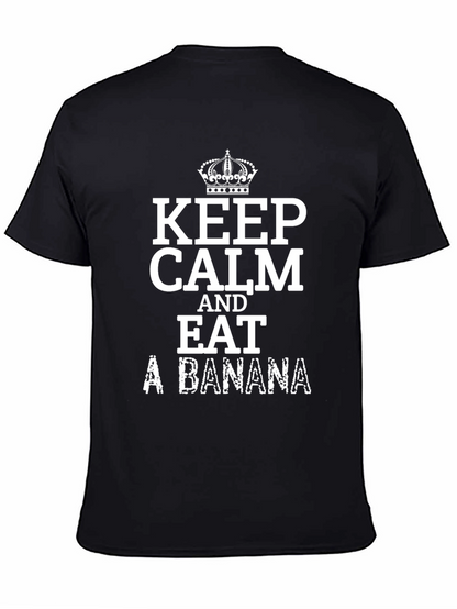 Camiseta Negra Keep Calm and Eat a Banana