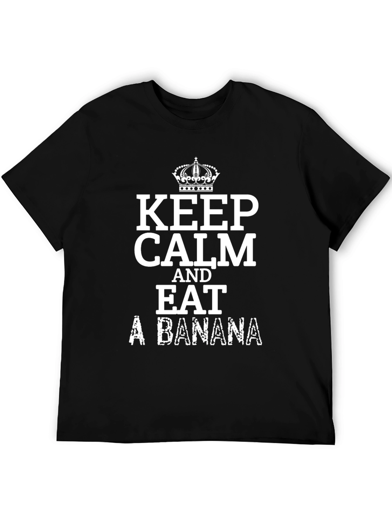 Camiseta Negra Keep Calm and Eat a Banana