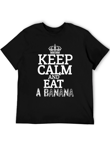 Camiseta Negra Keep Calm and Eat a Banana
