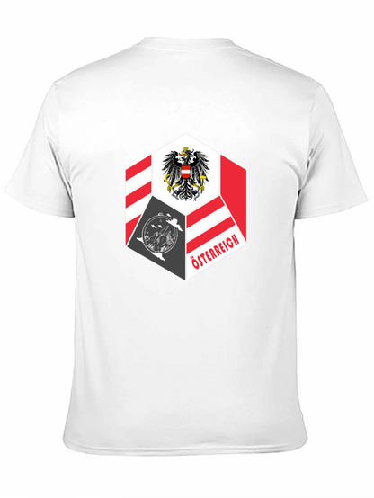 Camiseta Negra Diseño Austria Hexagonal Hombre
