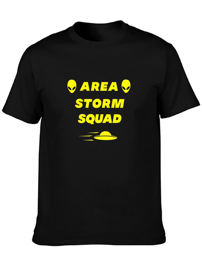 Camiseta Negra Área Storm Squad Aliens OVNI