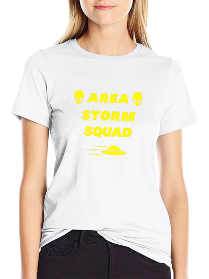 Camiseta Negra Área Storm Squad Aliens OVNI