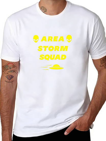 Camiseta Negra Área Storm Squad Aliens OVNI