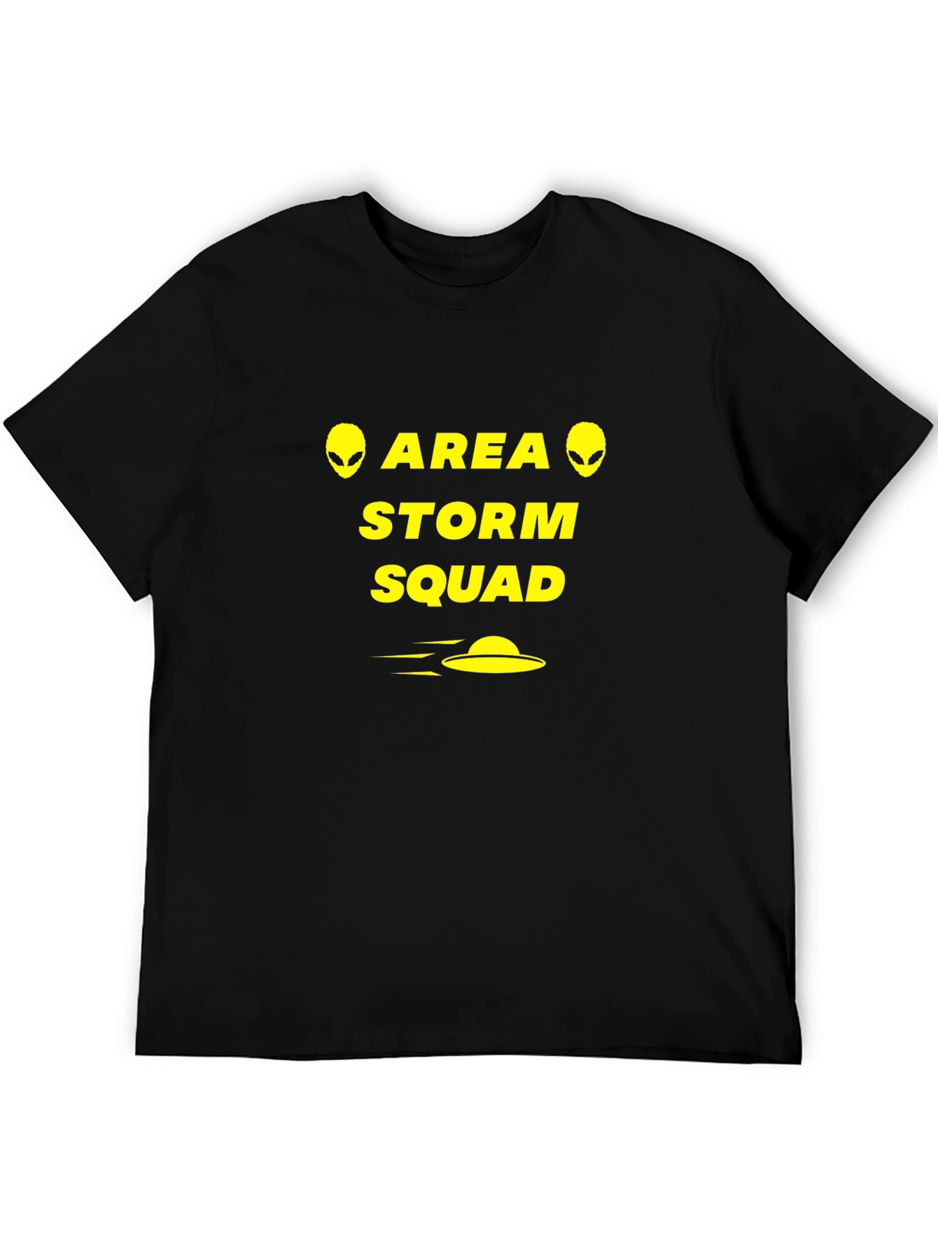 Camiseta Negra Área Storm Squad Aliens OVNI