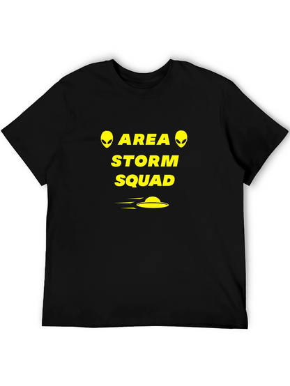 Camiseta Negra Área Storm Squad Aliens OVNI